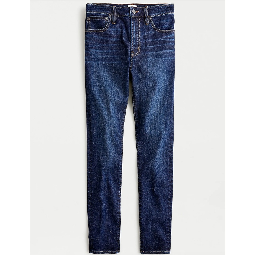 J. Crew Curvy Toothpick Jeans Blue Harbor High Rise Dark Wash Skinny Size 32